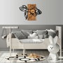 Wallity MA-306 Accesorio decorativo de madera y metal Nogal y Negro